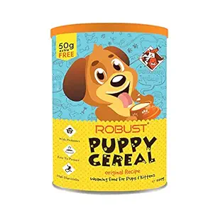 ROBUST Puppy Cereal : Original Recipe - 550g (500g + 50g Free) | Cerelac with Probiotics | 100% Vegetarian Puppy Food | All - Natural Ingredients