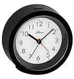 Atlanta Wecker mit Nachtlicht Sensor Quarz Analog Schwarz - 1975/7