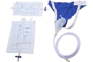 ANCLLO Urinbeutel für Männer, Urinal für Männer, Urinsammler aus Silikon, für Erwachsene, Männer, ältere Menschen, Pinkelbeutel, Urinal mit 2 Urinkatheterbeuteln