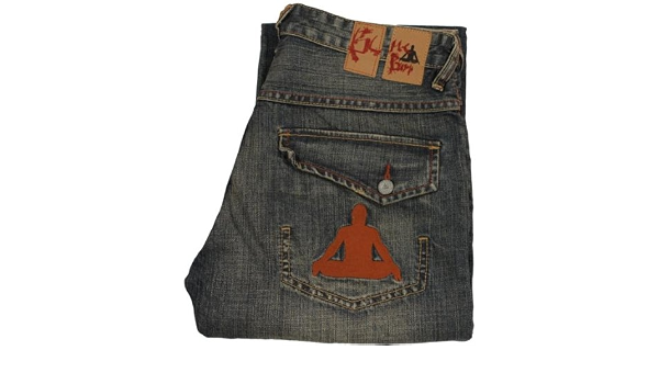 Blue Guru Denim Jeans, worn look - stone wash : Amazon.co.uk: Clothing