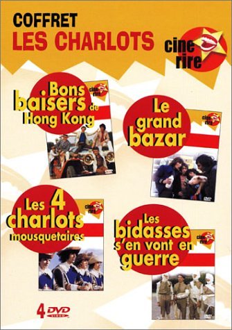 Coffret Les Charlots 4 DVD : Bons baisers de Hong-Kong / Le Grand bazar / Les Quatre Charlots mousquetaires / Les Bidasses s'en vont en guerre livre