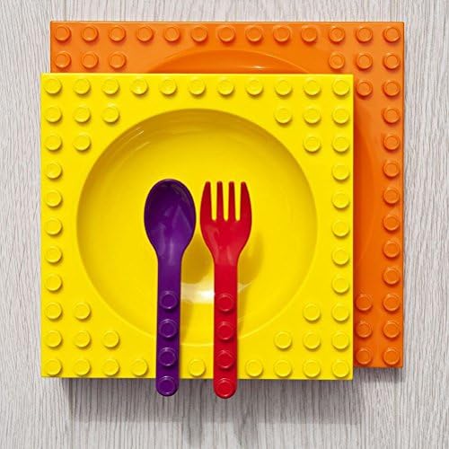 Mysunshine Placematix Interlocking Kids Tableware Set Plate Bowl Cutlery