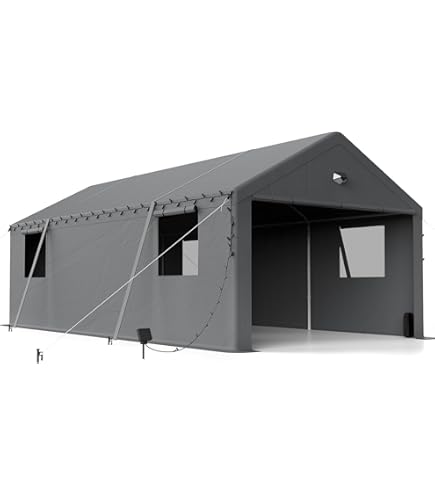 Edelstahl Carport 5,5x2,5x2,3m - Faltbare Automarkise Mit Oxford-Tuch