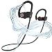 Produktbild Bluetooth Kopfhörer Sport Ohrhörer - Stunden Spielzeit, IPX7 Wasserfeste Ohrhörer mit Mikrofon, Stereo-Sound, geräuschunterdrückender Ohrhörer, für iPhone, iPad, Samsung, Huawei, HTC und mehr (Schwarz1)