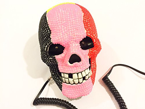 détail ustyleco New Diamante crâne Home Téléphone Multicolore