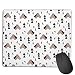 Produktbild Sweet Geometric Horses Cute Animal Drawing with Triangles and Little Cowboy Feathers In Beige Black and White Computers Thick Keyboard Non-Slip Rubber Base Mouse pad Mat 7 X 8.6 inch
