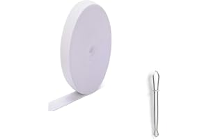 YIXUTAG Bande élastique,Long Bande Elastique Couture,Ruban Élastique Ceinture de 1.5cm Large pour Pantalon Jupe Ceinture,Bande élastique pour Couture et Bricolage Domestique(5M) (white 1.5cm)