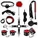 Produktbild Bondage Set 11 teilig in Rot Schwarz fesselset sex Spielzeug Rollenspiele für Fesselspiele und Bondage Liebhaber