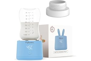 MyBambini's Scaldabiberon portatile da viaggio, scaldabiberon per il latte del bambino, riscaldatore portatile con USB, regalo per baby shower, compatibile con NUK Nature Sense (largo) (blu)