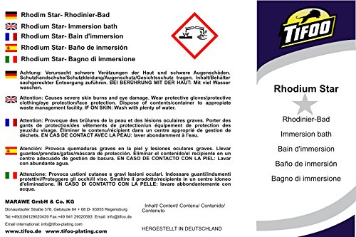 Rhodium-Star (500 ml) – Rhodiumbad, Silberschutz, Alternative Rhodium-Elektrolyt - 5