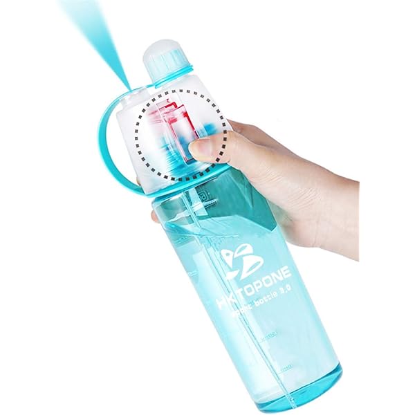 O2COOL Mist 'N Sip Wasserflasche – 2-in-1: Trinkflasche & Sprühnebel-Funktion, Isoliert, BPA-frei, Lila Tie-Dye