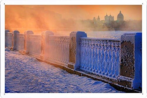 Metal Poster Tin Sign Plate Russian Winter Retro Vintage Wall Décor by hamgaacaan (20x30cm)