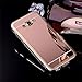 Coque pour Samsung Galaxy J5 2016, Miroir miroir Housse Coque Silicone TPU pour Samsung Galaxy J5 2016, Surakey Elegant Cool Bling Briller étincellement Coloré Diamond Rose Or Coque Effet Miroir Etui TPU Téléphone Coque Coquille de protection Flex Soft Gel en Caoutchouc Bumper Shockproof Anti Scratch Housse Rigid Back Cover pour Samsung Galaxy J5 2016 , Or Rose