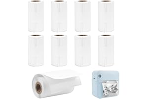 LANSKYLAN 9 Rouleau Imprimante Thermique 57 * 30mm Papier Photo Thermique Adhésif Rouleau de Papier Impression Thermique Bobine Thermique Autocollante Portable pour Peripage A6, P1/P2 Mini Imprimante