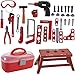 Produktbild Blue Panda Kids Tools Set - 40 Stück Kleinkind Drill Box Pretend Play Bau Zubehör mit Fall für fantasievolles Spiel, Halloween Dress up, Schule Spielen für Jungen und Mädchen