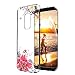Produktbild OKZone Galaxy S9 Plus Hülle [mit HD-Schutzfolie], [Blumen Series] Transparent Weiche Silikon Malerei Muster Hülle TPU Bumper Case Blühende Blumen Design Schutzhülle für Samsung Galaxy S9 Plus (Rosa)