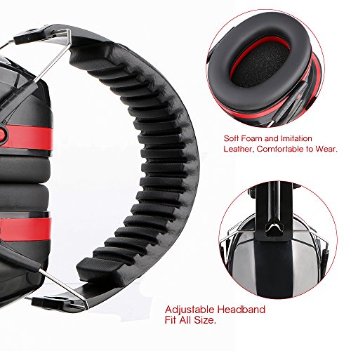 Tsumbay Noise Cancelling Ohrenschützer für Gun Schuss Ear Muffs NRR 34 dB Gehörschutz Kapselgehörschützer mit Weichschaum für Erwachsene und Kinder - 2