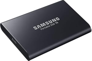 Samsung T5 2 TB USB 3.1 Gen 2 (10 Gbps, Type-C) External Solid State Drive (Portable SSD) Deep Black (MU-PA2T0B)