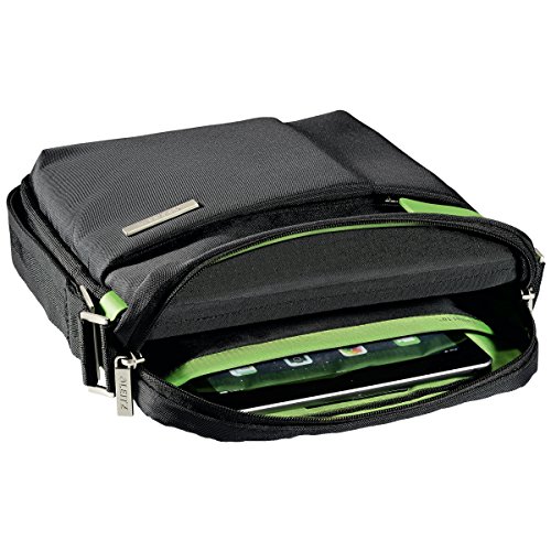 Leitz Leichte Business Umhängetasche 10 Zoll (geeignet für Tablet, Smart Traveller, Polyester und Metall, Complete), Schwarz, 60380095 - 10