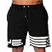 Produktbild Jogginghose Pants Herren Sommer kurze Hose Herrenmode Strand Hosen Sweatshorts Kurze Hosen Beaching Jogger Turnhallen Kurz Shorts Pant Fitnesshose Trainingshose Jogger Stretch Schwimmen Hosen Sweat-Shorts Hose Sport-Pants Sweatpant Männer Loose Hose Fitness Hose LMMVP (M, Schwarz)