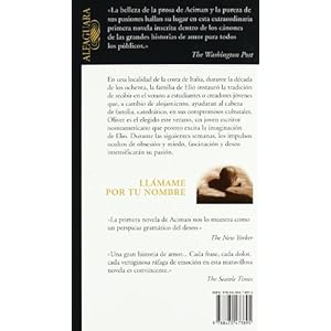 Llámame por tu nombre (LITERATURAS)