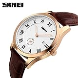 Easy Go Shopping Herrenuhr Gürtel Uhr wasserdicht Business Herrenuhr Quarz Uhr (Color : 1)