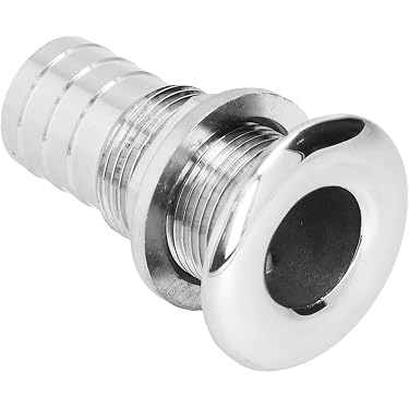 Raccord Coudé Traversant Coque Bateau 19mm - Acier Inoxydable, Nettoyage Facile Sans Outil