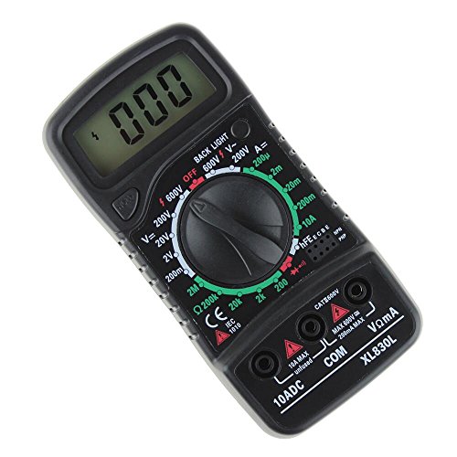 Gazechimp Digital LCD Multimeter 200V / 600V Voltmeter Amperemeter Ohmmeter Tester DC / AC-Spannung Schwarz - 5