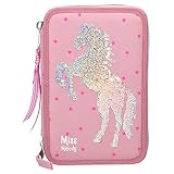 Estuche escolar con 3 cremalleras.