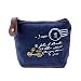 Imported Unisex Canvas Zip Coin Purse Mini Money Wallet Pouch Purse Dark Blue RS.200.00