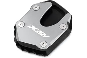 WODPICE Extension du Support Latéral pour X ADV X-ADV XADV 750 2021-2022, Plaque de Support du Coussin D'extension du Support Latéral du Pied du Motocycle (Couleur Titane)