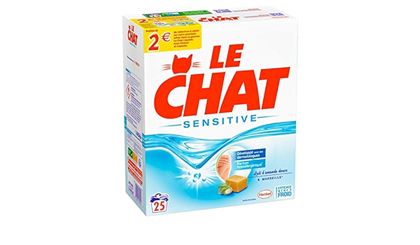 Le Chat Poudre Sensitive 25 Lavages Lot De 2 Livraison Gratuite Amazon Fr Beaute Et Parfum