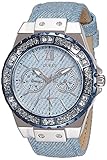 Guess Damen Analog Quarz Uhr mit Leder Armband W0775L1