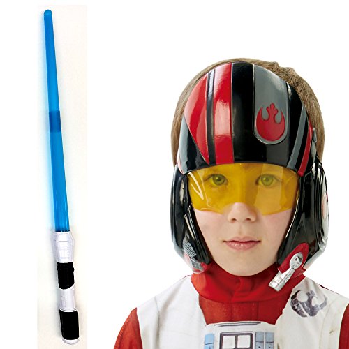 Jedi Set bestehend aus Helm Maske & elektrischem Lichtschwert, FX Laserschwert mit Licht & Sound - 2