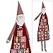 Produktbild matches21 Adventskalender großer Nikolaus/Weihnachtsmann zum Selbstbefüllen/befüllbar Plüsch/Textil ca. 120 cm mit Stofftaschen