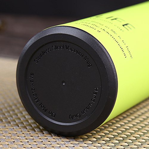 SOEKAVIA 500ML Thermoflasche Edelstahl Thermosflasche Lacken Thermoskanne Isolierflasche mit Filter Vakuumflasche – grün - 3