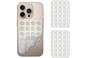 WEI TECH 2 Stück Doppelseitige Silikon Handyhalterung Silikon-Handyhülle mit Saugnapf ohne Kleben, Wiederverwendbare, Freihändige Halterung für Selfies und Videos, Kompatibel mit Allen Smartphone-Modellen