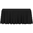 Lann's Linens (230cm x 400cm, Black) - - 230cm x 400cm Premium Tablecloth for Wedding/Banquet/Restaurant - Rectangular Polyester Fabric Table Cloth - Black