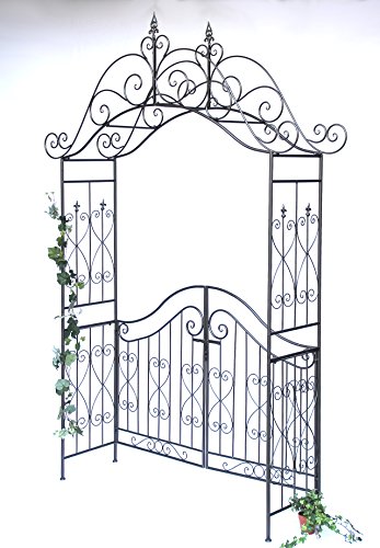 DanDiBo Rosenbogen mit Tor Pforte 131872 aus Metall Gartentor 282×160 cm Rankgerüst - 5