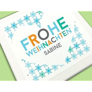 Geldgeschenk zu Weihnachten Schneeflocken