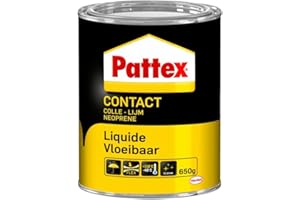 Pattex Colle contact liquide type néoprène - idéal pour l'assemblage et le placage sur tout type de matériaux - Peut être appliqué au pistolet - 650 g