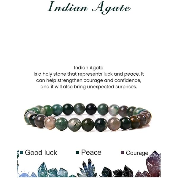 JENCVNL 4mm Bracelet Pierre Naturelle Avec Perles En Or 18K