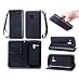 Produktbild Lonchee Samsung Galaxy S3 mini i8190 S3mini Wallet Tasche Brieftasche Schutzhülle , geprägten Design Hochwertige PU Leder Folio Tasche Case Hülle im Bookstyle mit Standfunktion Kredit Kartenfächer (schwarz)