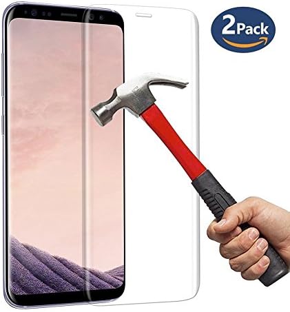 Galaxy S8 Screen Protector, ISKIP [2 pack ,Full Coverage] Tempered Glass 3D Screen Protector, , 9H Hardness, Bubble Free, Anti-Fingerprint HD [Lifetime Replacements Warranty] Screen Protector Film for Galaxy S8