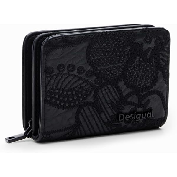 Desigual Small Half-Logo Wallet In Brown - PU Leather Small Wallet With Card Slots And Coin Pocket, 17x10x2 Cm - View #10
