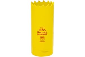 Starrett Deep Cut Hole Saw - DCH0118 Heavy Duty Bi-Metal with Extra Cobalt HSS Teeth - For Metals Wood Cast Iron Fibreglass Plastic Materials - 29mm