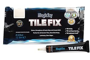 MagicEzy Tile Fix: Ceramic & Porcelain Repair | Touch Up Filler for Bathroom Floor Tiles (Beige)