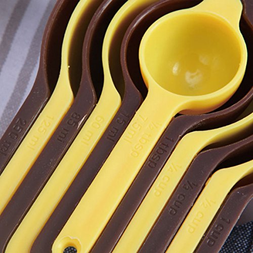 CAN_Deal Messbecher Cup Kochen Backen Messlöffel Tassen Kunststoff Messlöffel verschachtelte Mischen - 8