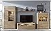 Produktbild Wohnwand "Sammy 2", Eiche Bianco Nachbildung, Wohnkombination, 371 x 200 x 51 cm, Wohnzimmerwand, Wohnzimmerkombination Größe mit Beleuchtung + TV-Bühne