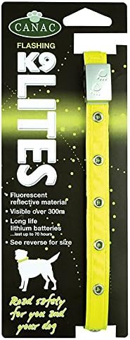 Canac K9 Lite Safety Dog Collar (Medium/Large) (Yellow Reflective)